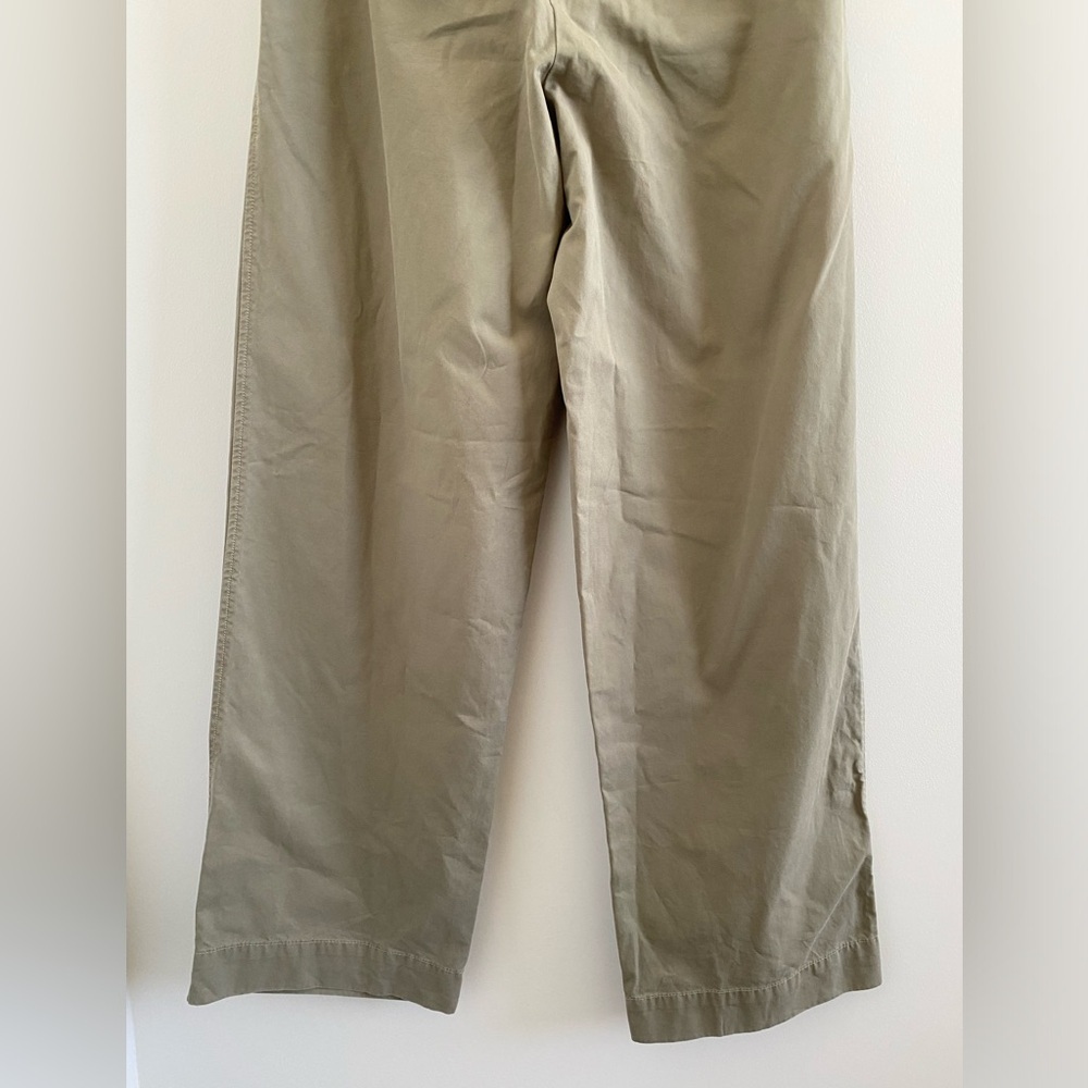 SLVRLAKE Lola Cotton Wide Leg Pleated Pant Size 27 In Smokey Aloe - Picture 12 of 12
